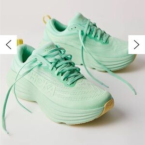 NWT HOKA Bondi 8 Sneakers Lime Glow/Lemonade
